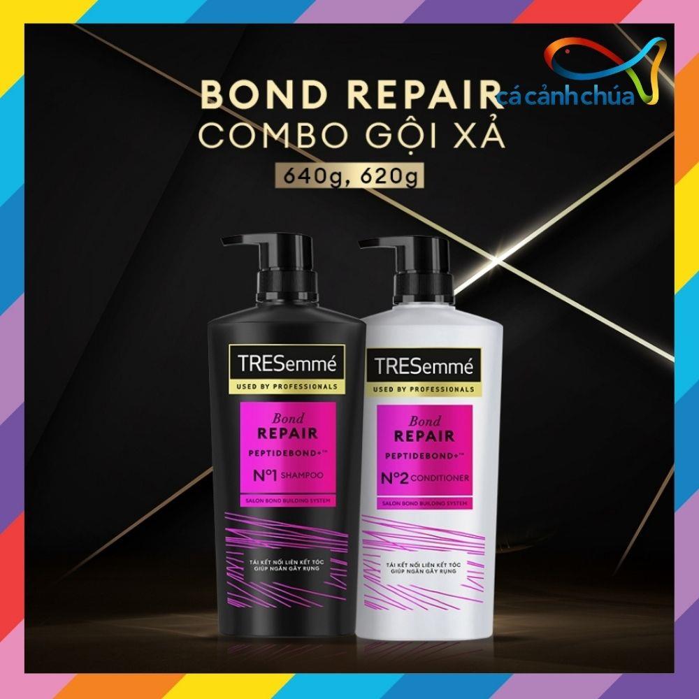 Combo Dầu Gội, Dầu Xả TRESemmé Bond Repair Peptidebond+ Cho Tóc Hư Tổn Giúp Ngăn Gãy Rụng 640g, 620g44main_2