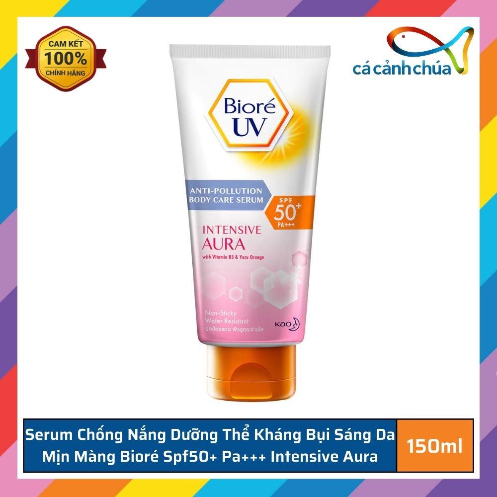 Serum Chống Nắng Dưỡng Thể Kháng Bụi Sáng Da Mịn Màng Bioré Spf50+ Pa+++ Intensive Aura 150ml - Nhật Bản