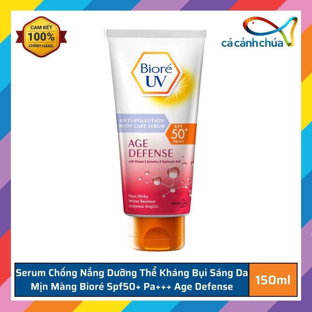 Serum Chốnga Nắng Dưỡng Thể Kháng Bụi Sáng Da Mịn Màng Bioré Spf50+ Pa+++ Age Defense 150ml - Nhật Bản