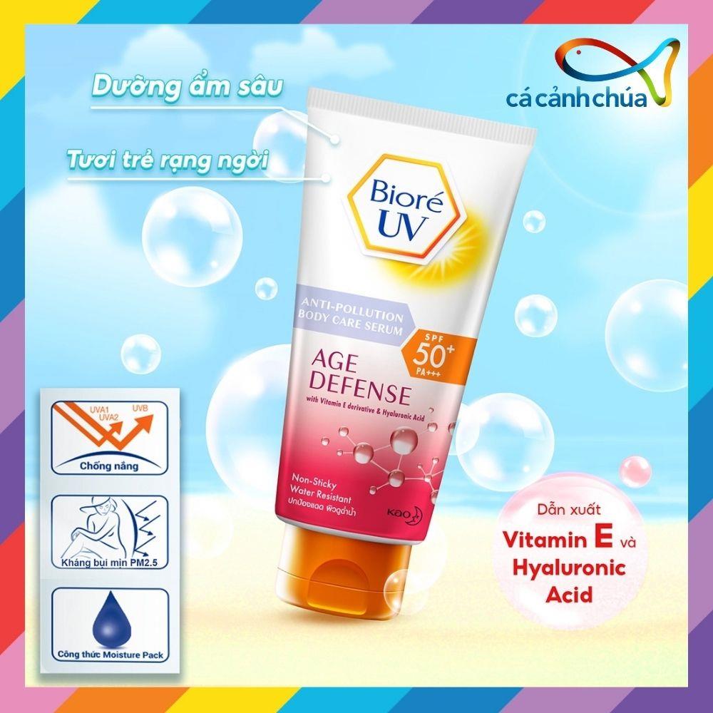 Serum Chốnga Nắng Dưỡng Thể Kháng Bụi Sáng Da Mịn Màng Bioré Spf50+ Pa+++ Age Defense 150ml - Nhật Bản48main_3