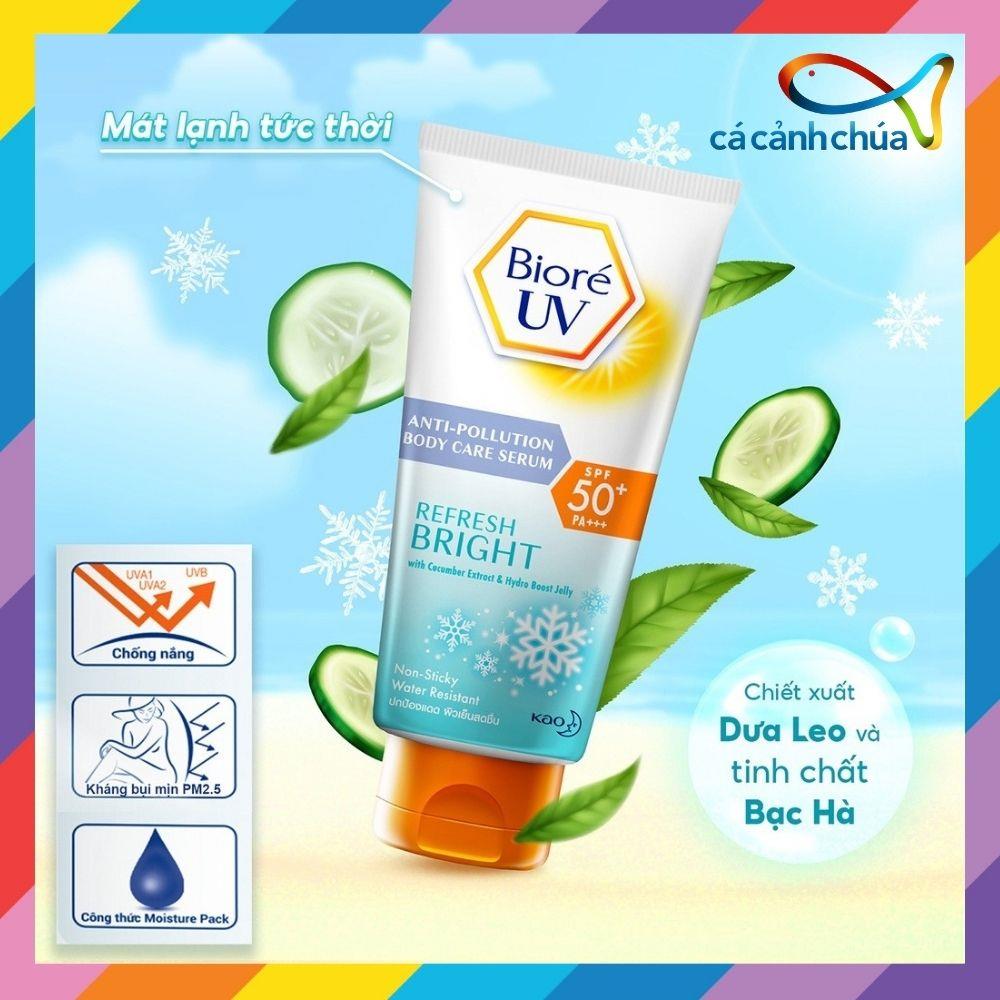 Serum Chống Nắng Dưỡng Thể Kháng Bụi Sáng Da Mịn Màng Bioré Spf50+ Pa+++ Refresh Bright 150ml - Nhật Bản47main_3