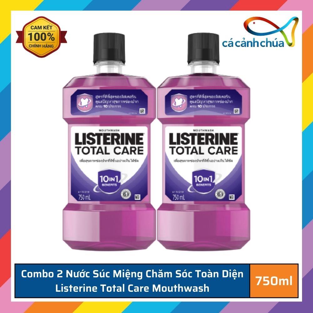 Combo 2 Nước Súc Miệng Chăm Sóc Toàn Diện Listerine Total Care Mouthwash 750ml