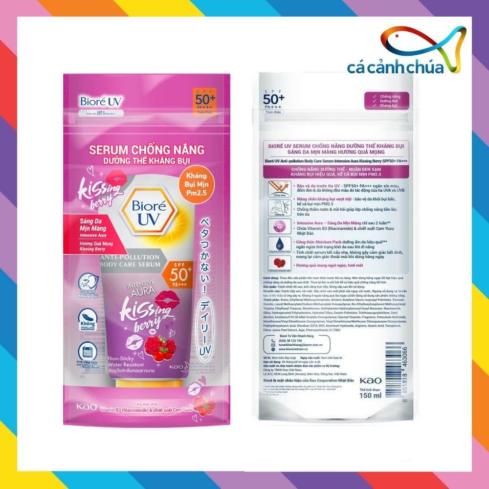 Serum Chống Nắng Dưỡng Thể Kháng Bụi Sáng Da Mịn Màng Bioré Kissing Berry Spf50+ Pa+++ Hương Quả Mọng 150ml - Nhật Bản45main_2