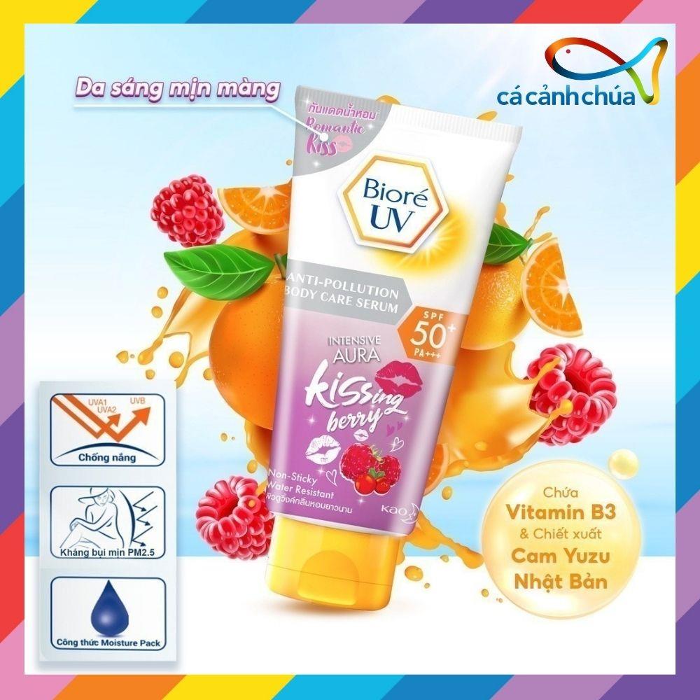 Serum Chống Nắng Dưỡng Thể Kháng Bụi Sáng Da Mịn Màng Bioré Kissing Berry Spf50+ Pa+++ Hương Quả Mọng 150ml - Nhật Bản45main_3